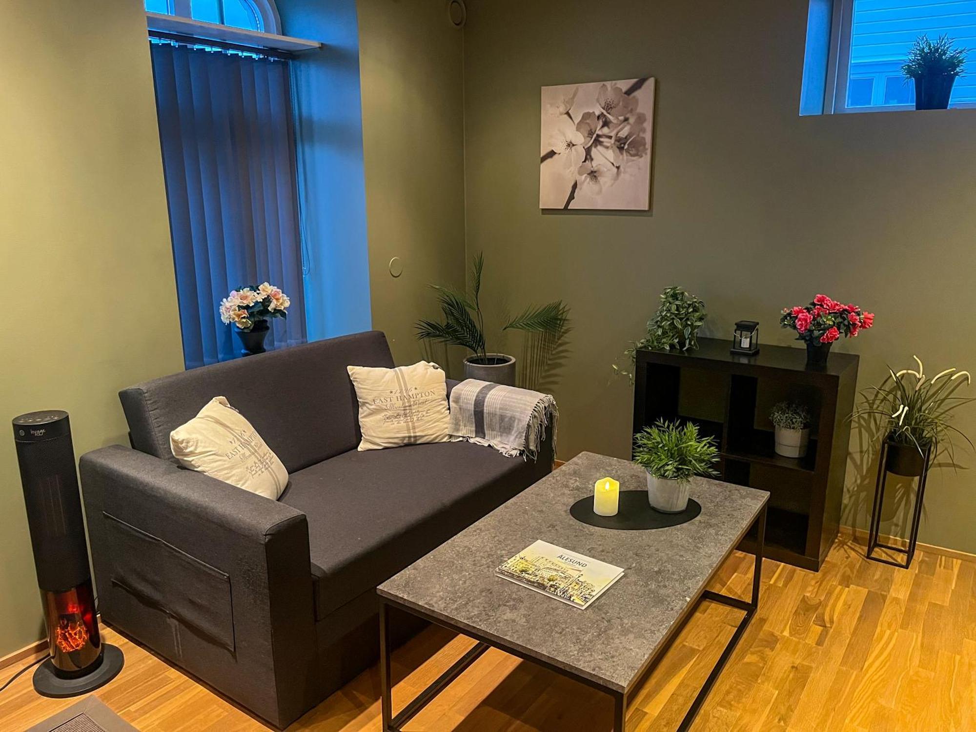 Two-Bedroom City Apartment With Fire Place, Free Parking And Fjordview Terrace - Calm And Central Ålesund Buitenkant foto